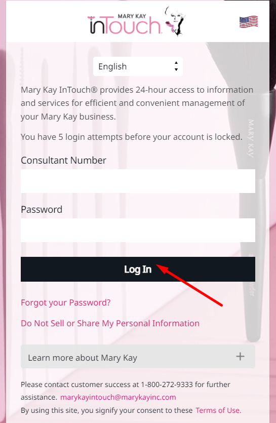 MaryKayInTouch Login Step